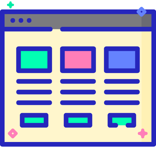 Flat design website service icon