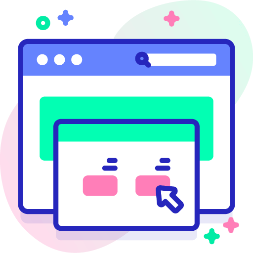 Landing page design service icon